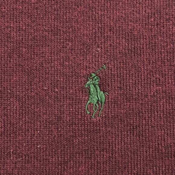 Polo Ralph Lauren Sweater Men's XL Burgundy Tight Knit Mock Neck Quarter Zip - Picture 3 of 11